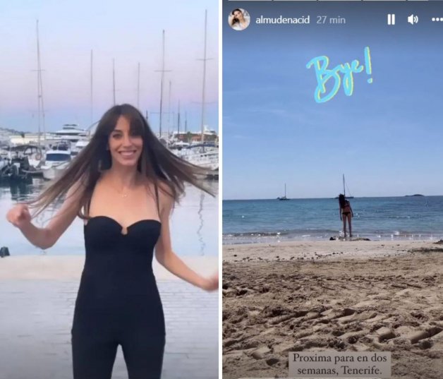 Almudena Cid ha sido muy feliz estos días en Ibiza.