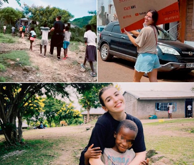 La hija de Vicky y de Manuel Díaz, "el Cordobés" está muy feliz de poder ayudar en un orfanato de Kenia.