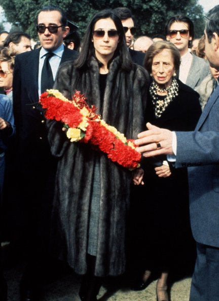 Carmen Martínez Bordiú en el funeral de su hijo Francisco.