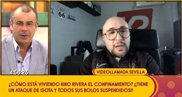 Kiko durante su intervención en Sálvame.