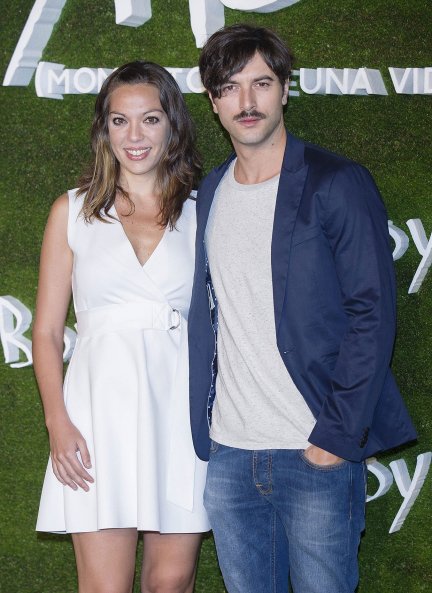 Javier Rey y la que fue su pareja, Iris Díaz, en la presentación de la película Boyhood, momentos de una vida.