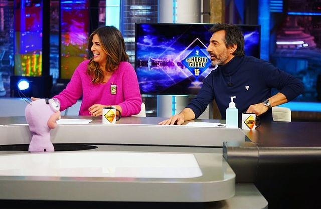 Nuria Roca y Juan del Val en el plató de 'El hormiguero'.