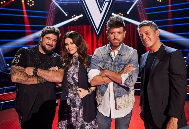 Pablo López, Laura Pausini, Alejandro Sanz y Antonio Orozco son los coach de La Voz.