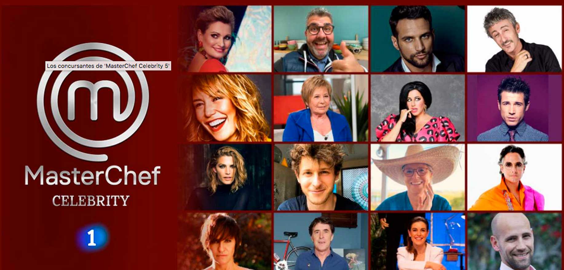 Casting de la quinta edición de 'MasterChef Celebrity'.