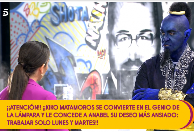 El genio Kiko Matamoros concediéndole a Anabel Pantoja tres deseos.