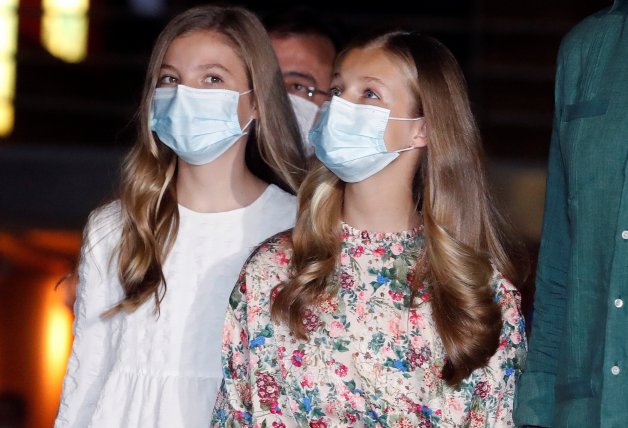  La Princesa Leonor y la infanta Sofía durante su visita al Museo Romano.