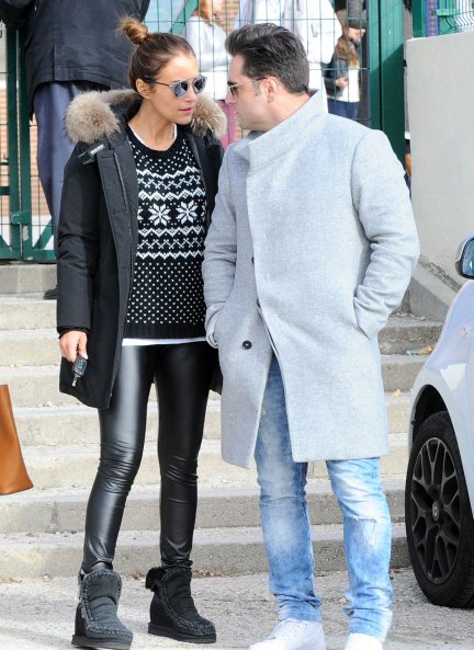 Paula Echevarría y David Bustamante por las calles de Madrid.