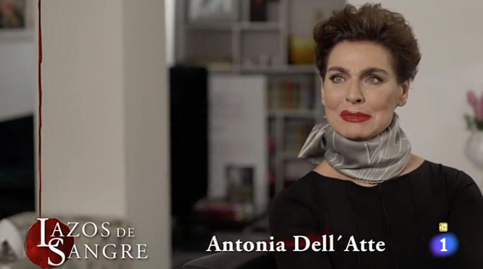 Antonia Dell’Atte en el programa Lazos de sangre de TVE.