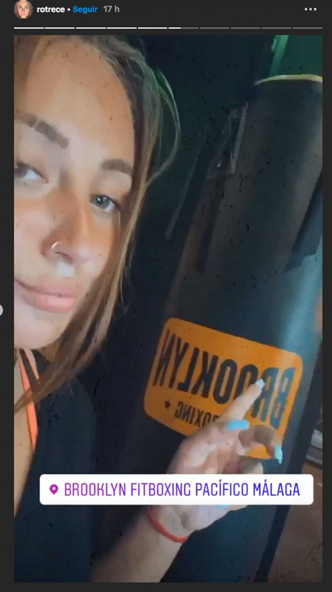 Rocío Flores comparte en redes un vídeo tras su primera clase de boxeo.