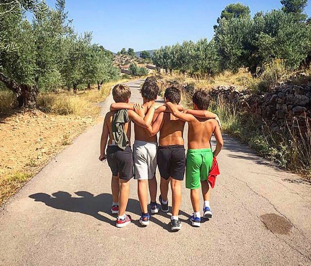 Los cuatro menores, en una imagen compartida por Nacho Palau.
