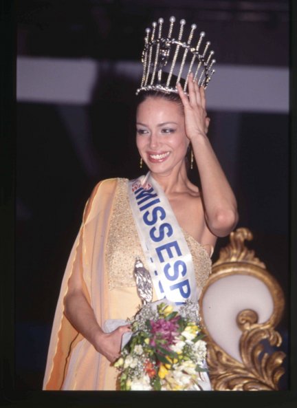 Eva González, el día que ganó el certamen de Miss España.