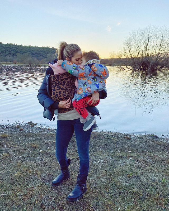 Rosanna Zanetti con sus hijos el pasado diciembre.