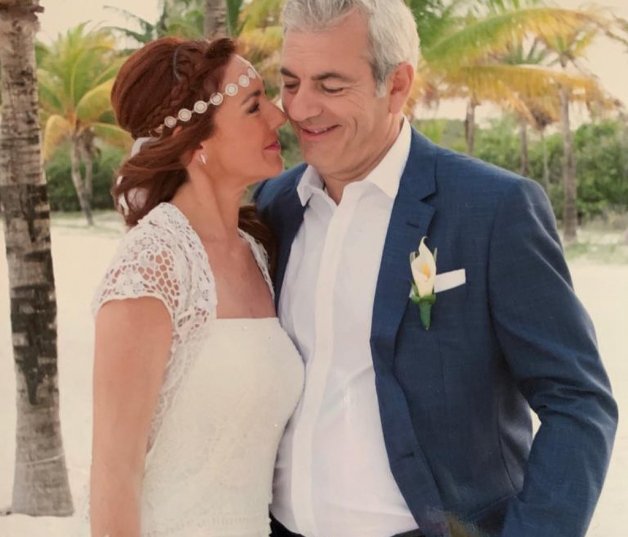 Carlos Sobera y Patricia Santamarina, el día de su boda.