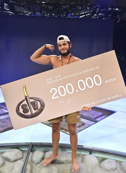 Omar Montes cuando ganó 'Supervivientes'.