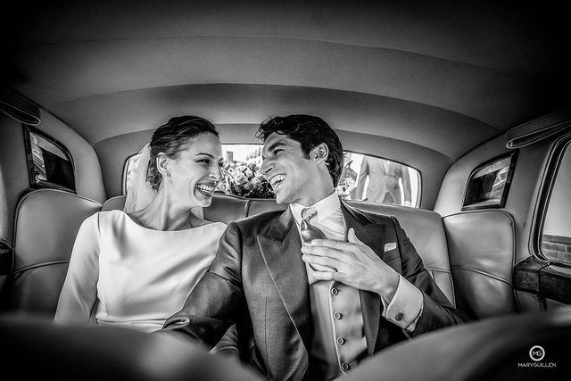 Eva y Cateyano, el día de su boda, en una imagen que la presentadora subió a Instagram.