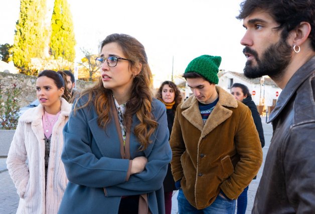 Gloria junto a Laura Ledesma, una de las protagonistas de “Dos vidas”.