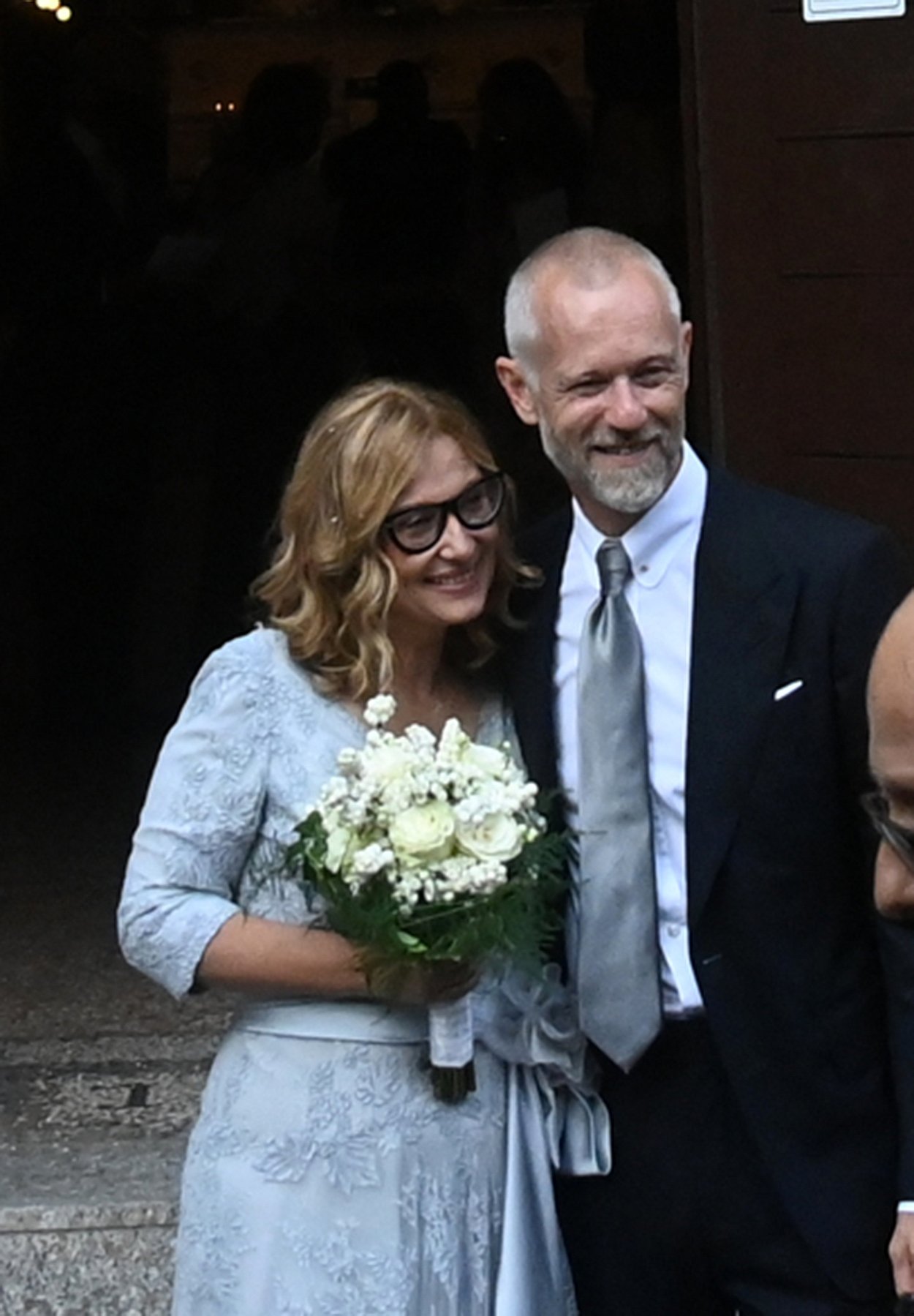 Nicoletta Mandovani y Alberto Tinarelli, tras contraer matrimonio en Bolonia.