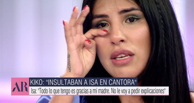 Isa Pantoja, devastada, en el plató de El programa de Ana Rosa.