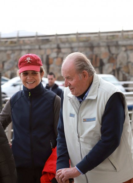 La infanta Elena junto a su padre, Don Juan Carlos