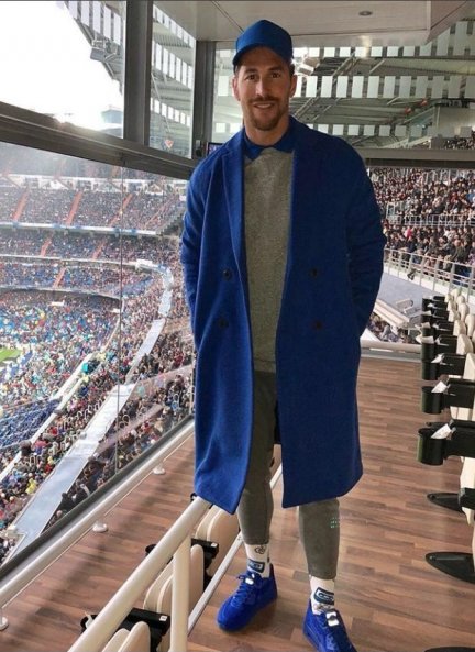 Sergio Ramos subió esta imagen a Instagram y su estilismo generó todo tipo de opiniones.