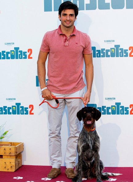 El piloto de Fórmula 1, Carlos Sainz jr, durante la premiere de la película Mascotas 2.