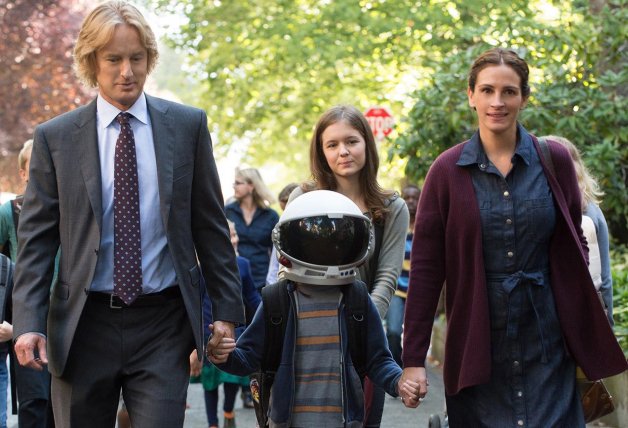 Julia Roberts comparte protagonismo con Owen Wilson y el niño, Jacob Tremblay.