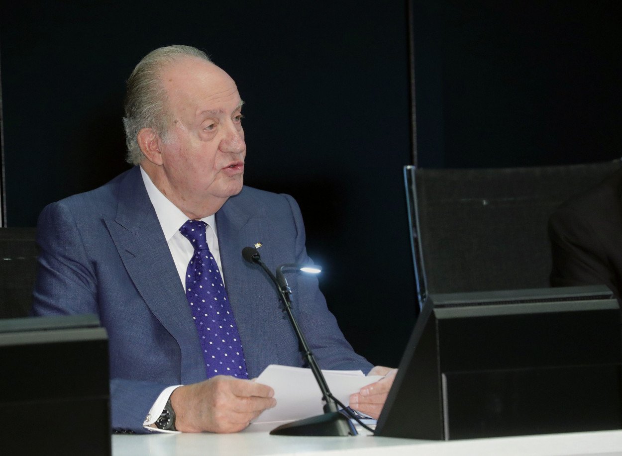 El rey Juan Carlos I durante un discurso institucional.