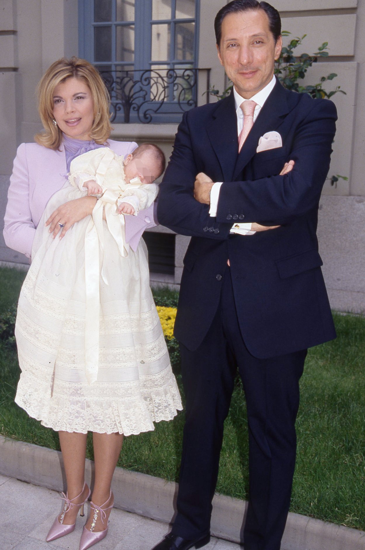 Terelu Campos y Alejandro Rubio, en el bautizo de su hija Alejandra en el año 2000.