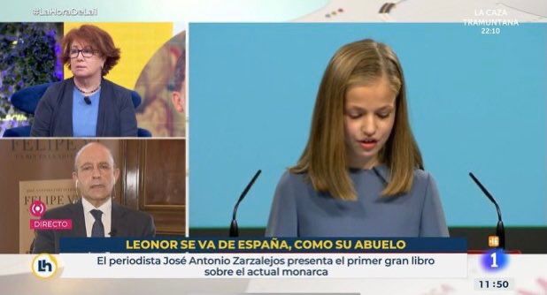 Así rotulaba TVE la noticia sobre el internado de Leonor.