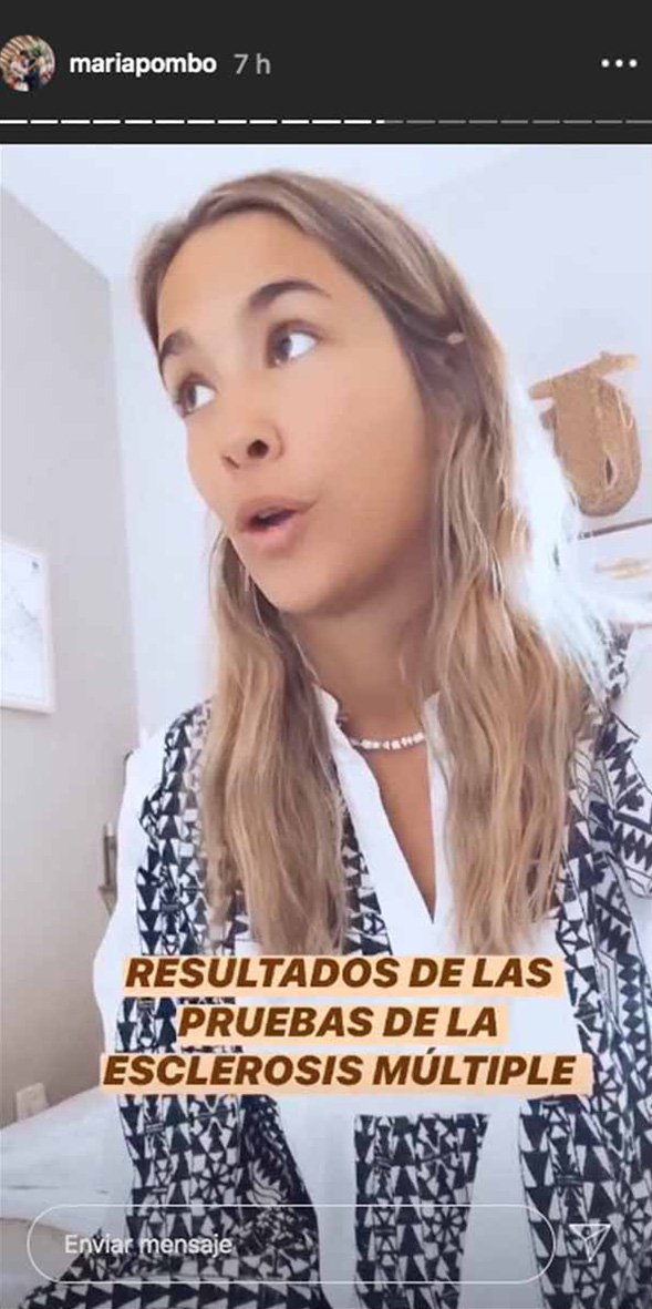 María cuenta en un stories que padece esclerosis múltiple.