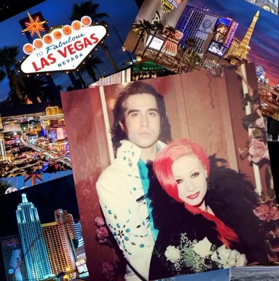 Alaska y Mario en su primera boda, en Las Vegas.
