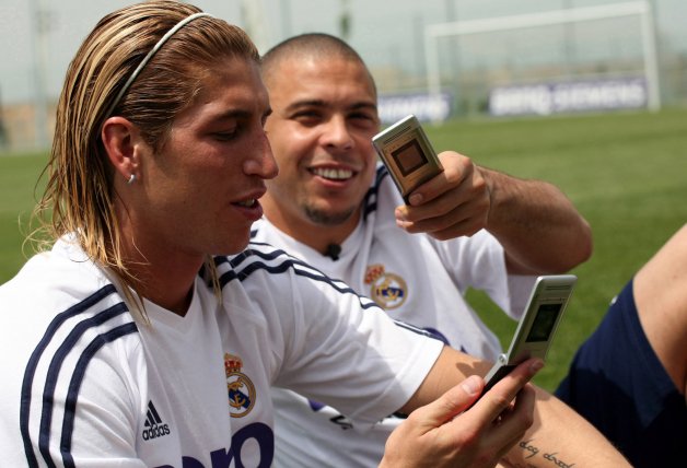 Sergio Ramos en el Bernabéu junto a Ronaldo.