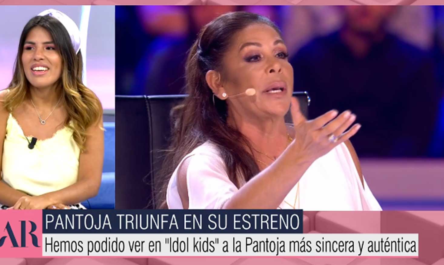 Chabelita, en un momento de 'El programa de Ana Rosa' comentando el debut de su madre en 'Idol Kids'.