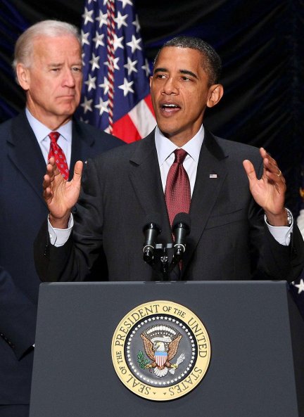 Joe junto a su colega y amigo, Barack Obama.