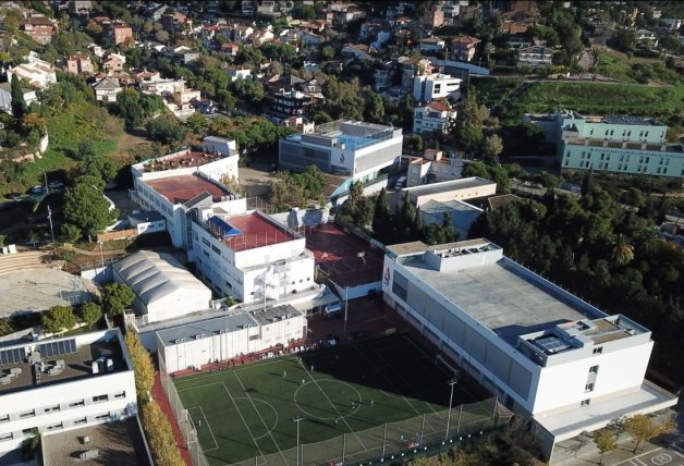 Vista aérea del American School of Barcelona (Imagen: Google).