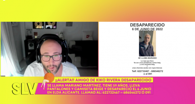 Kiko Rivera, en directo, ha pedido la colaboración ciudadana para encontrar al abuelo de su amiga.