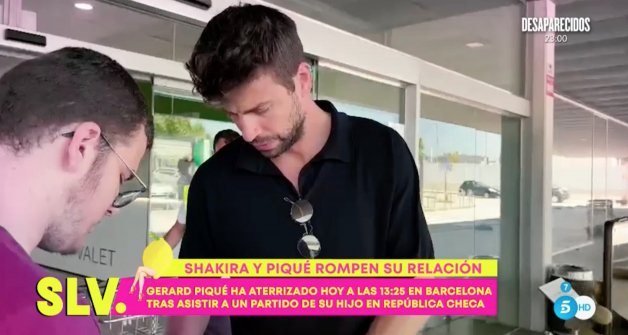 Gerard Piqué, en el aeropuerto al volver a Barcelona tras un viaje familiar ('Sálvame Diario').