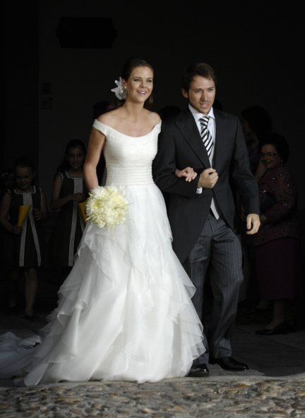 La pareja el día de su boda, el 27 de junio del 2008.