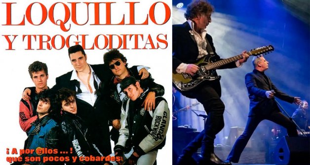 Clásico del rock español. Una reciente actuación de Loquillo en solitario y la portada de uno de sus discos.