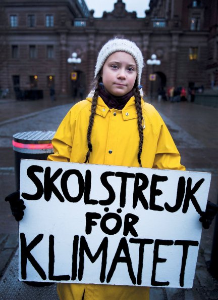 Greta Thunberg, la joven sueca que es referente de la lucha contra el cambio climático.