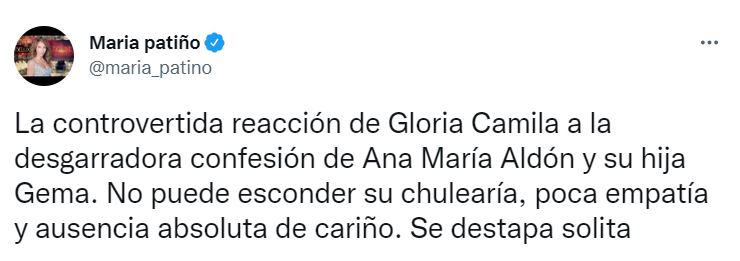 maria patiño twitter gloria camila