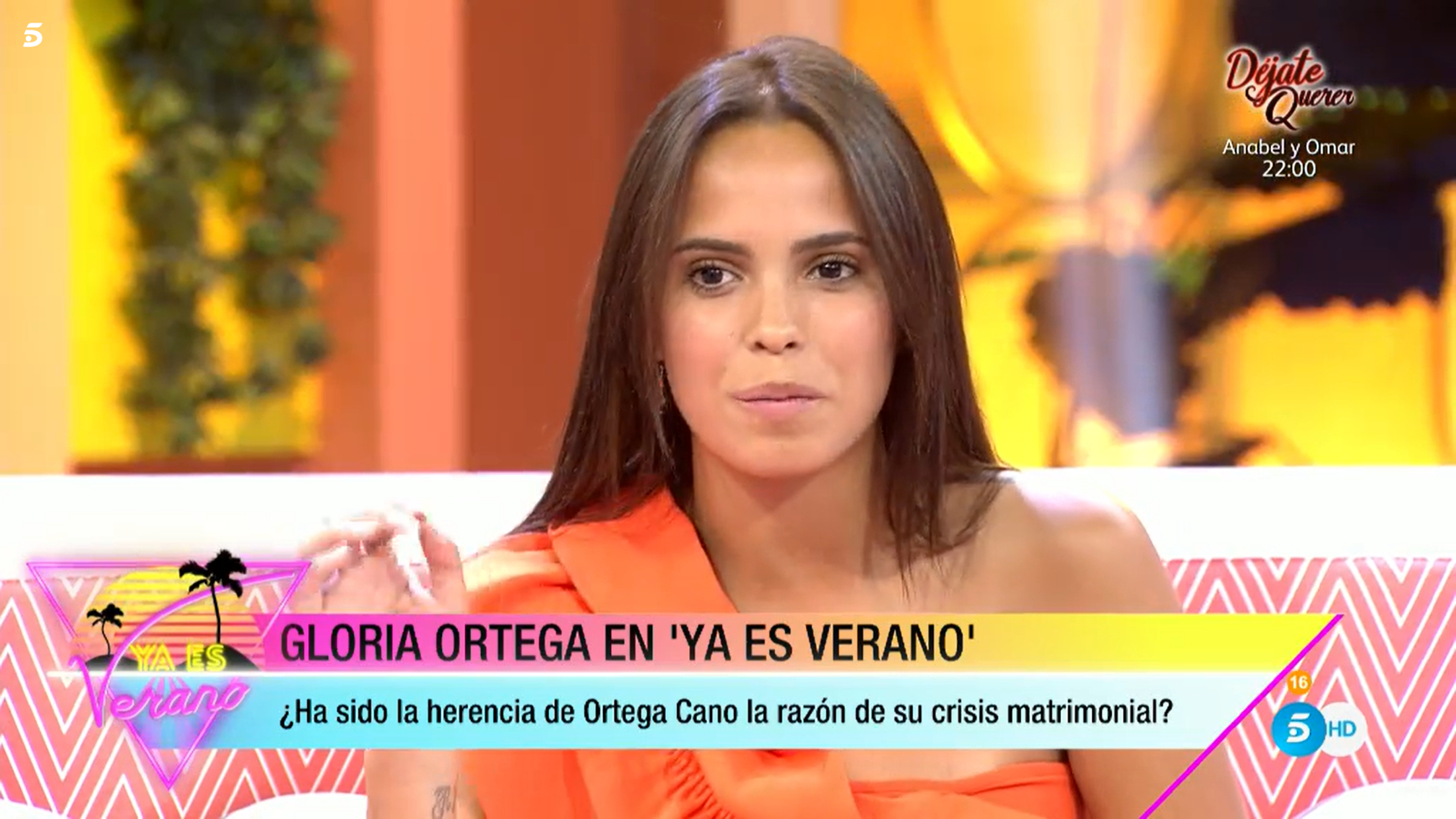 Gloria Camila durante su intervención en 'Ya es verano'.