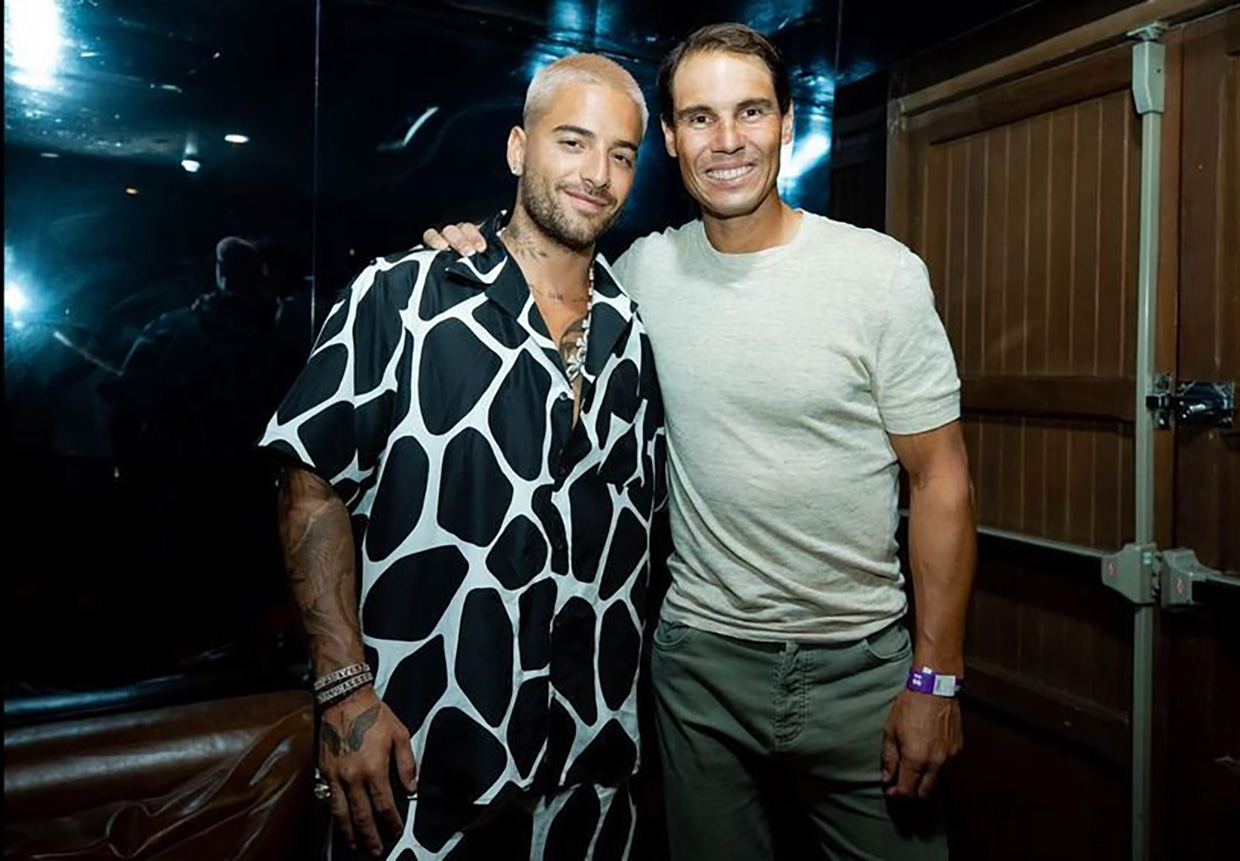 Rafa Nadal con Maluma