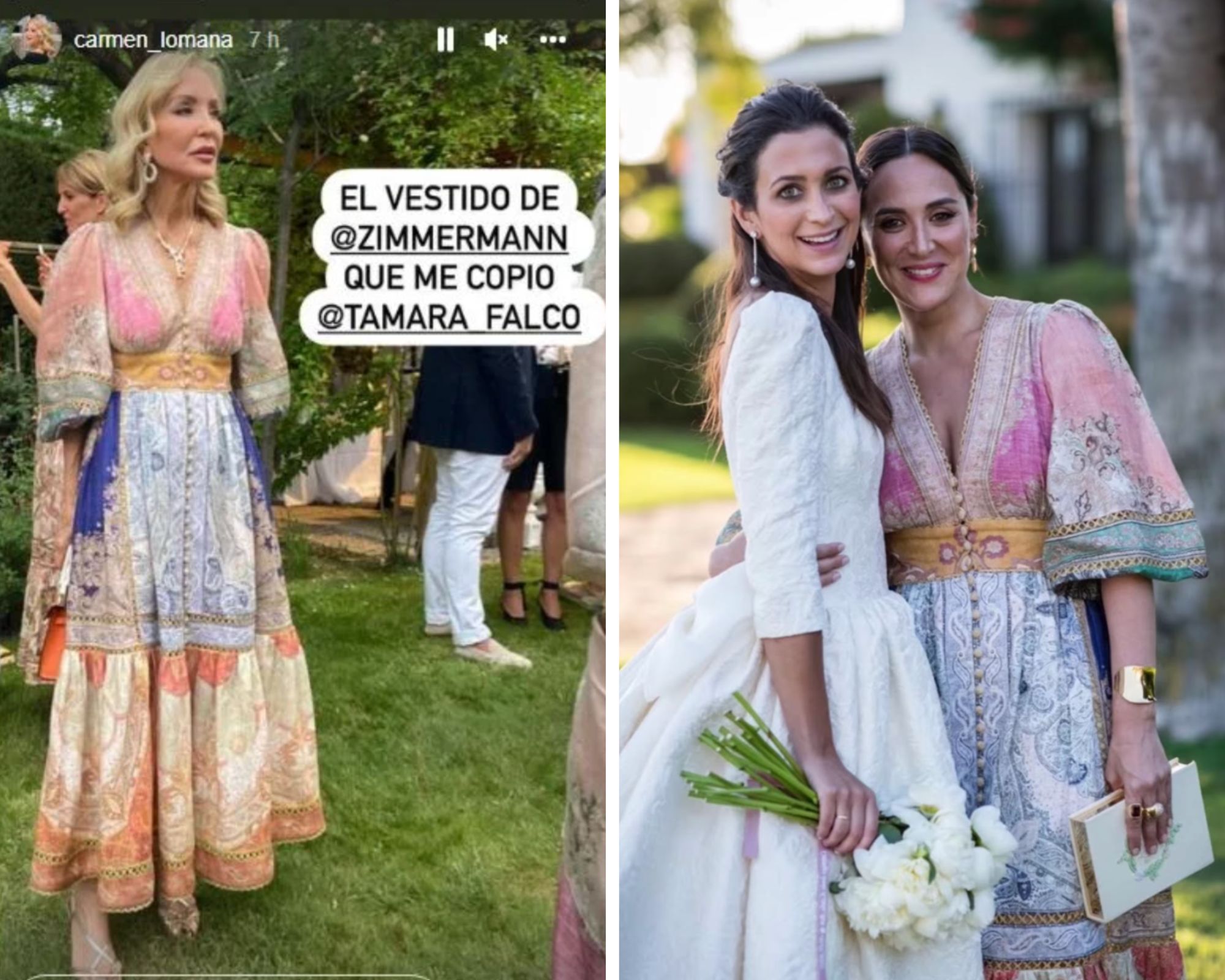 Carmen se indignó de que Tamara le "copiara" el vestido