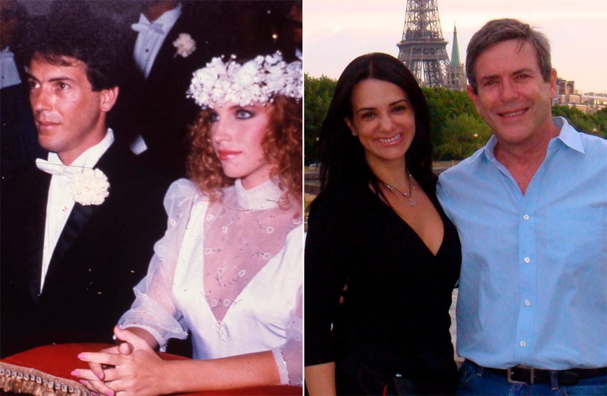 DOS GRANDES AMORES. Derecha, en su boda con Marlene Maseda. Izquierda, en París con su actual mujer Maigualida Torres.
