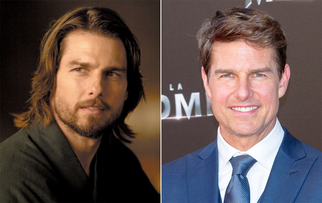 Tom Cruise con y sin barba