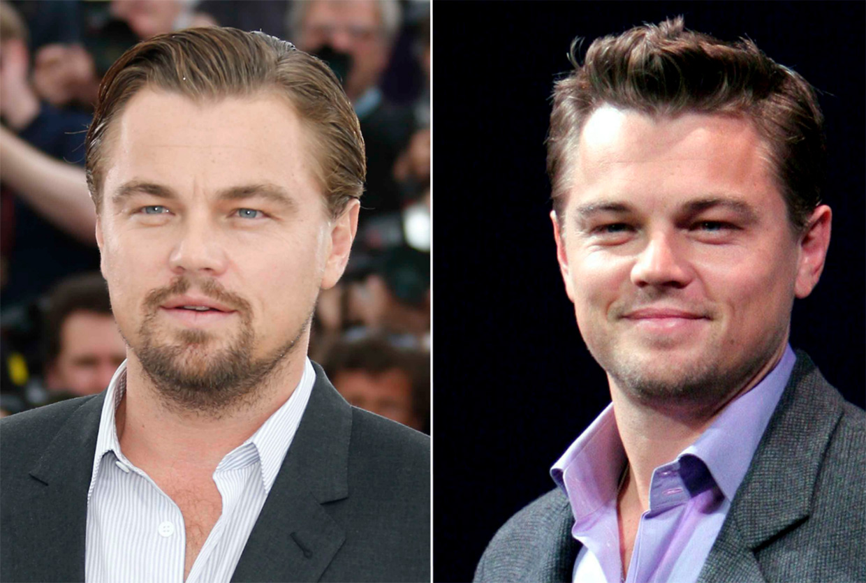 Leonardo DiCaprio con y sin barba