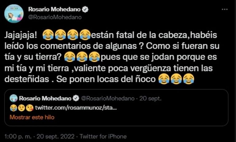 Chayo Mohedano se ha enfrentado en más de una ocasión a sus 'haters'.