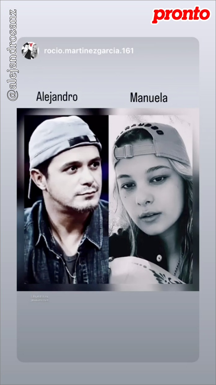 Alejandro Sanz y Manuela, su gran parecido físico.