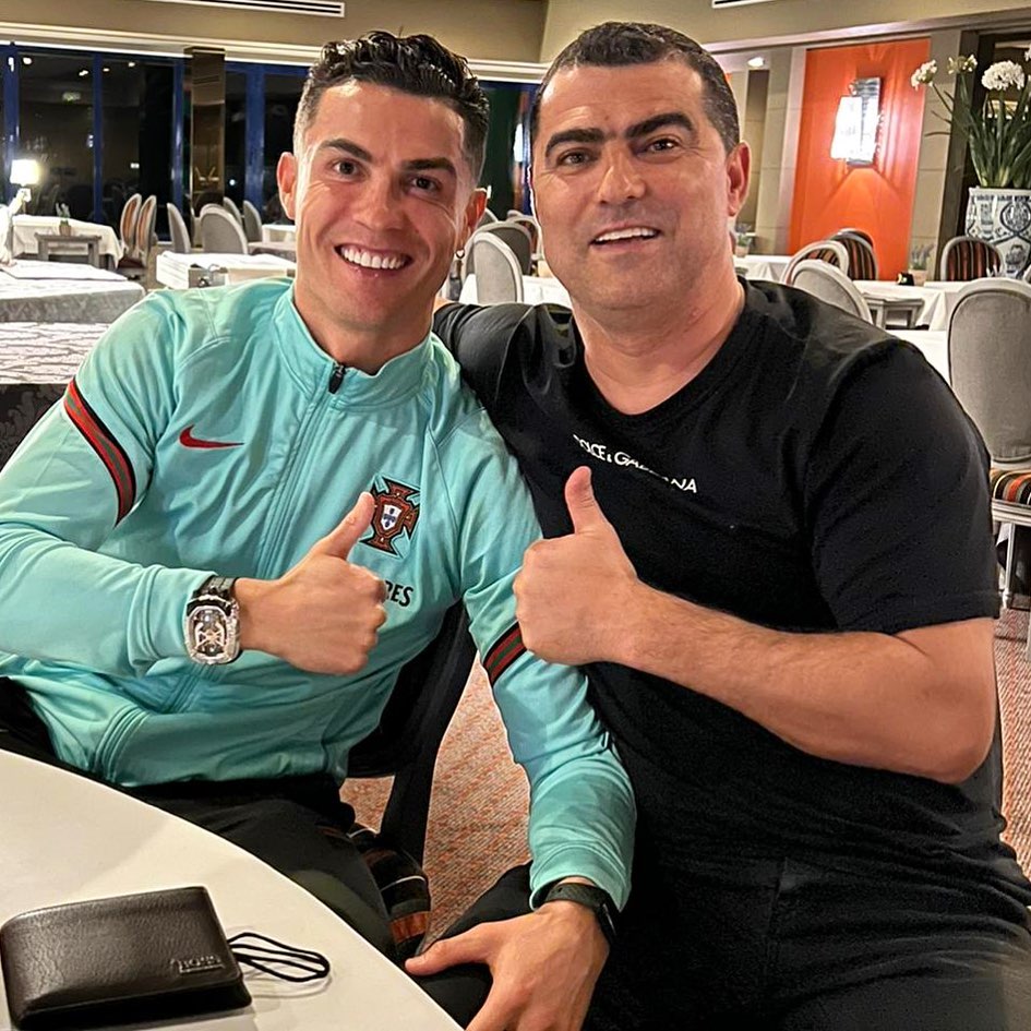 Cristiano Ronaldo junto a su hermano Hugo.